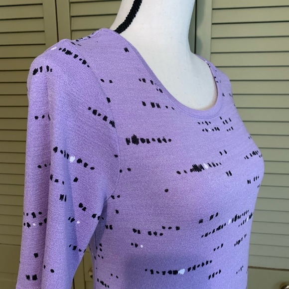 Asymmetrical Knit Tee in Lavender - Picture 8 of 14